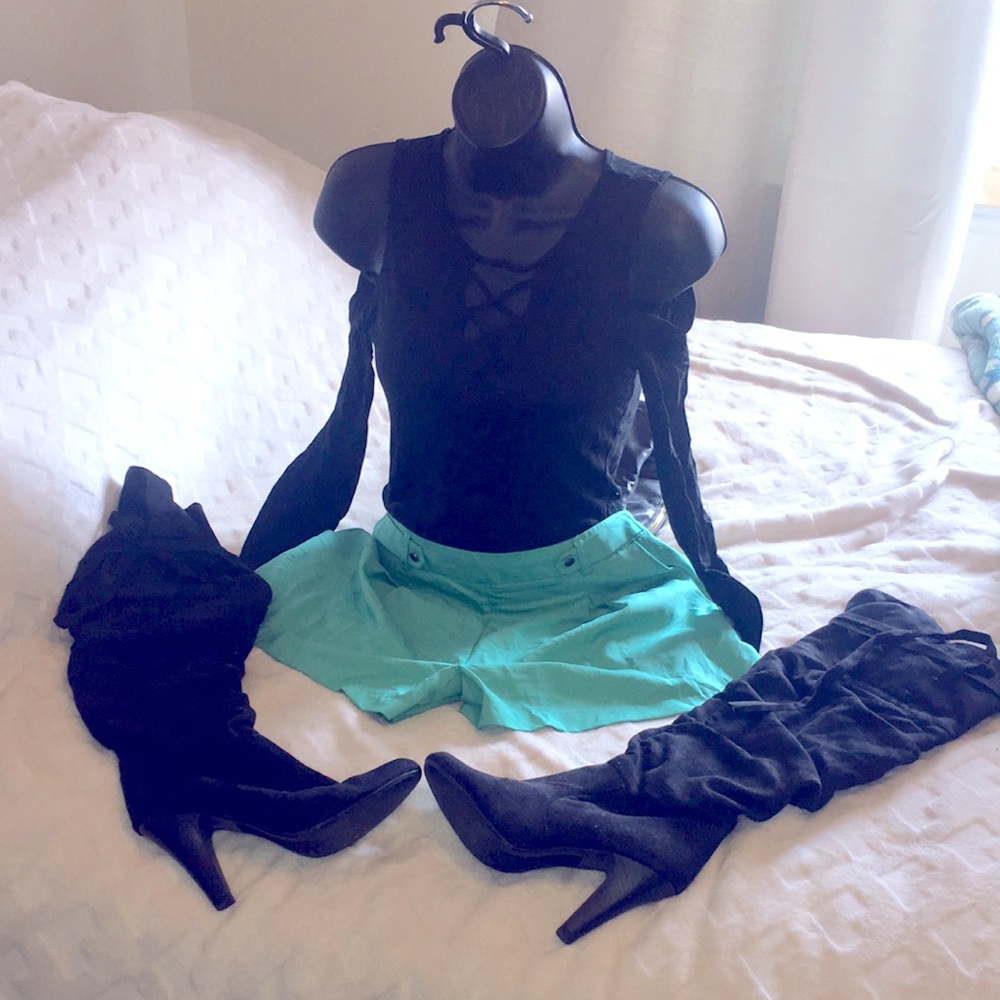 Turquoise shorts amazing fit